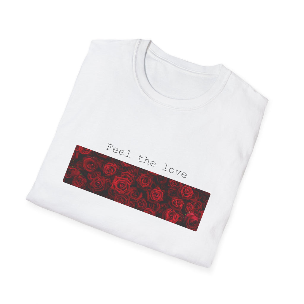 Feel the Love T‑Shirt — Red Rose Bar Graphic Tee