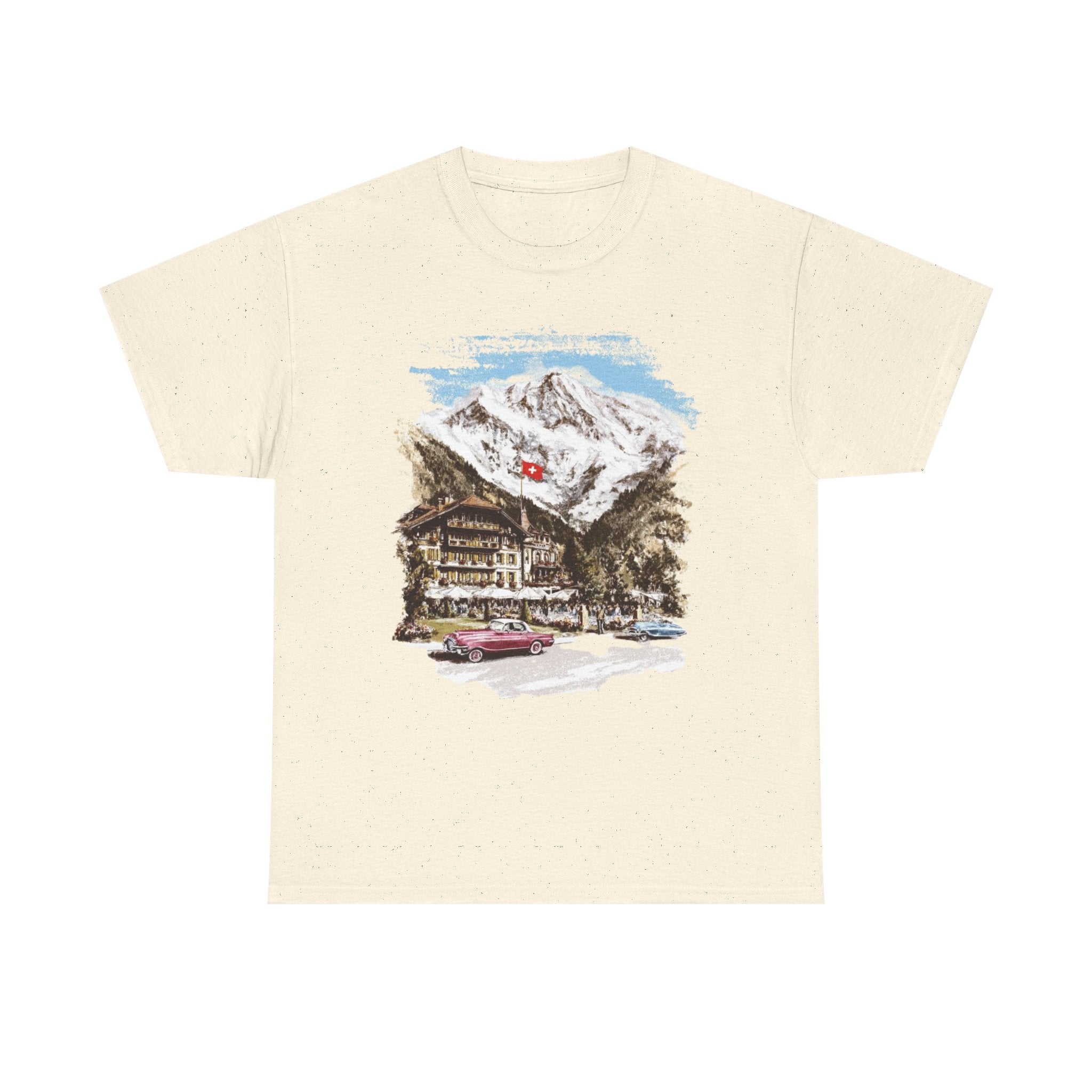 Vintage Alpine Chalet Scenic Tee