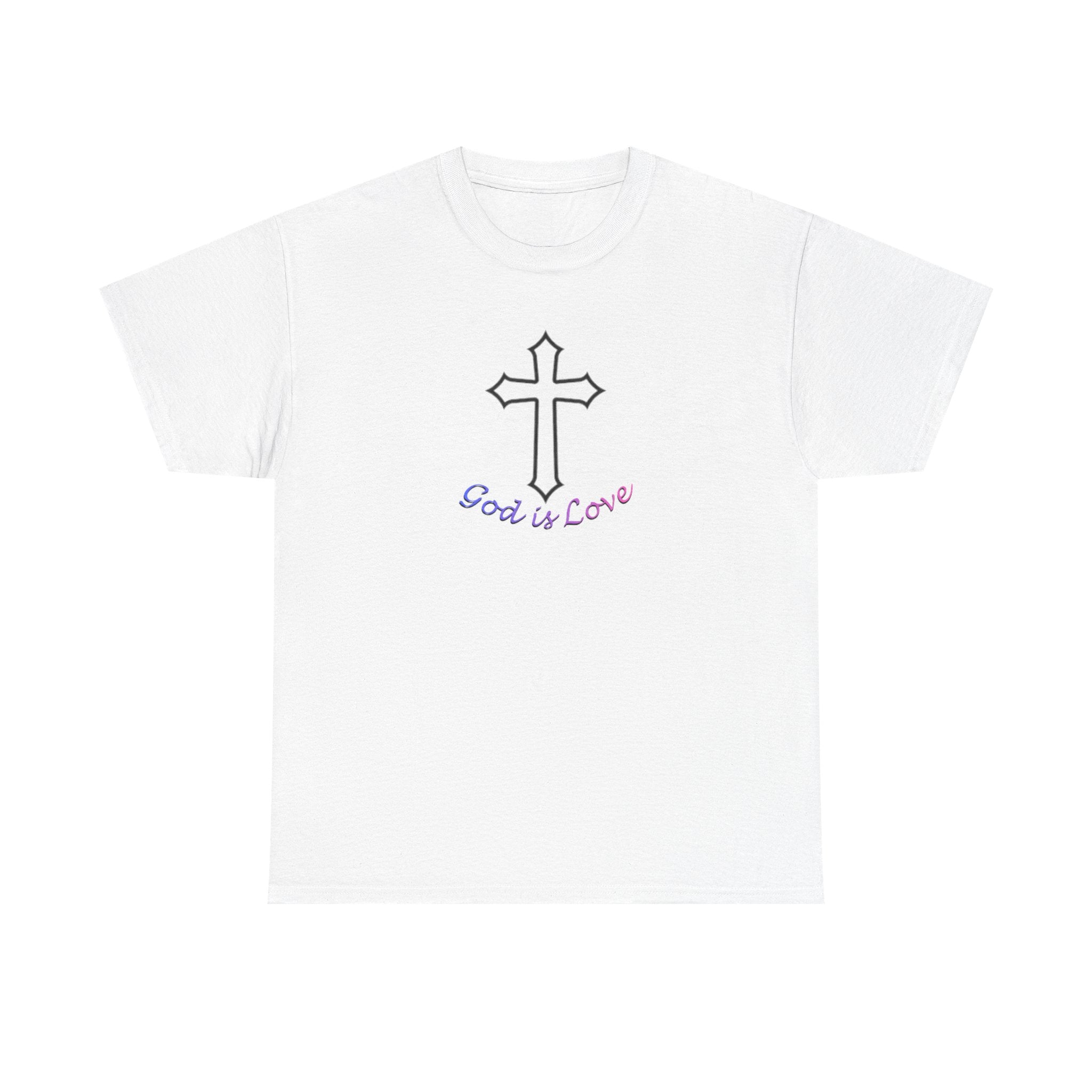 Christian Cross T‑Shirt — "God is Love" Inspirational Faith Tee