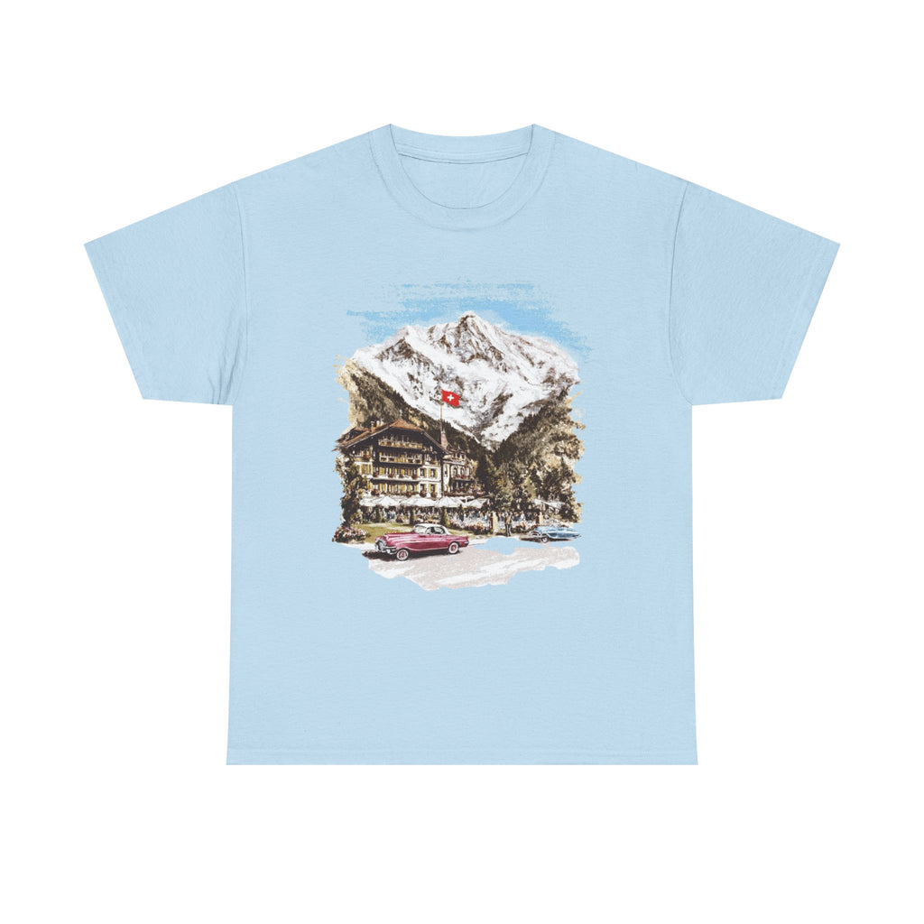 Vintage Alpine Chalet Scenic Tee