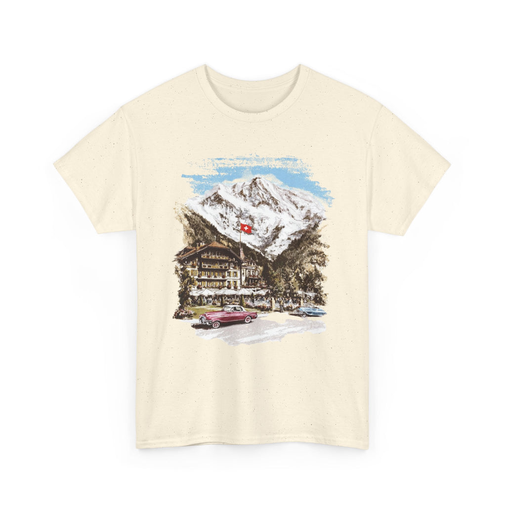 Vintage Alpine Chalet Scenic Tee