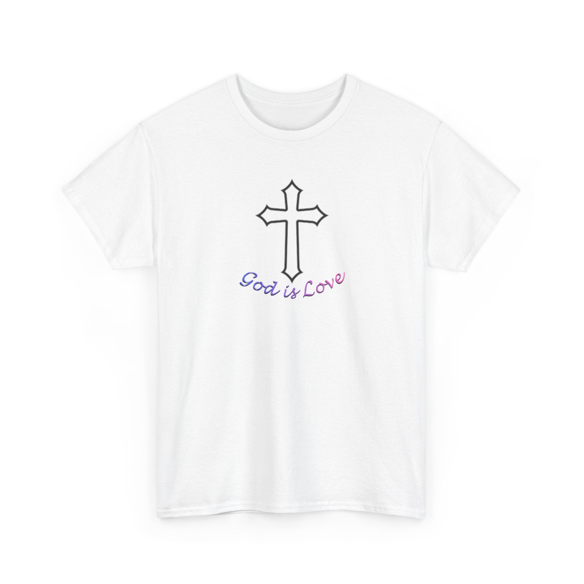 Christian Cross T‑Shirt — "God is Love" Inspirational Faith Tee